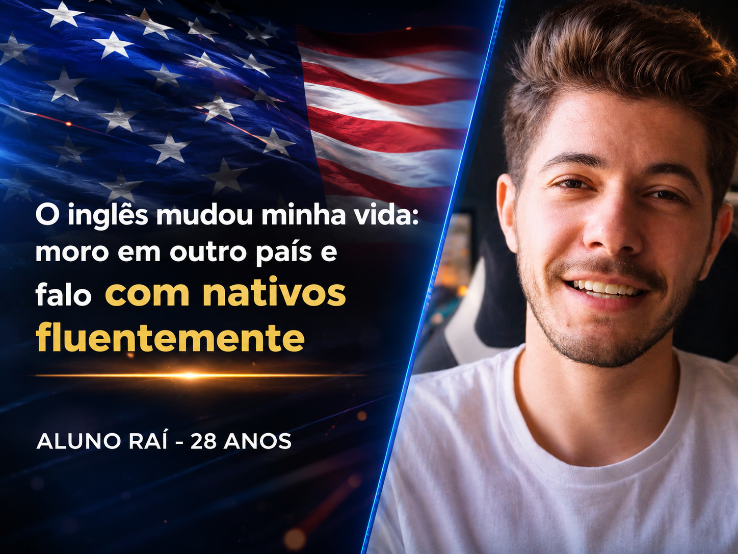 Depoimento em vídeo de aluno da Clever English Academy