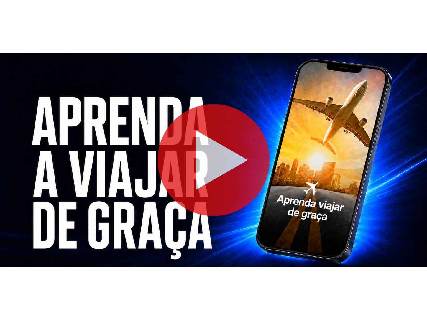 Curso Viajar de Graça: avião decolando ao pôr do sol